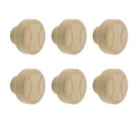 MOROBOR Baseball Wooden Knobs, 6pcs Creative Pull Knob Multifunctional Decorative Single Hole Wood Handles for Drawer Wardrobe Cabinet Dresser with Screws& Expansion Tube