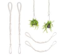 MOROBOR Beige Plant Hanger Extender Rope, 4pcs Adjustable Plant Hanger Extenders, Thickened Rope Hanging Plant Extender Durable Rope Plant Hanger Extender for Holding Plant Pot/40cm
