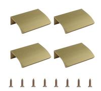 MOROBOR Bronze Mini Finger Edge Pull, 4 Pcs Round Angle Concealed Handles Modern Style Drawer Handle Aluminum Alloy Invisible Pull Handles for Wardrobe Cabinet Furniture Hardware/50mm
