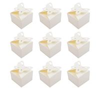 MOROBOR Butterfly Candy Boxes, 50pcs Cream Color Wedding Favour Boxes for Birthday, Baby Shower, Christmas