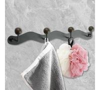 MOROBOR Coat Rack Wall Mount, 1 Pack Heavy Duty Ball Hook Decorative Coat Racks with 4 Hooks Towel Racks Thickened Solid Iron Hook for Bathroom Living Room Bedroom Entryway/Gray