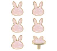 MOROBOR Decorative Rabbit Shape Kitchen Cabinet Knobs, 6 Pack Creative Dresser Drawer Pulls Furniture Cupboard Door Pull Handles Single Hole Zinc Alloy Knobs Furniture Accessories