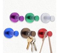 MOROBOR Decorative Wall Hooks, 6 Pcs Colorful Coat Hanger Utility Storage Hook Heavy Duty Wall Mounted Holder for Hanging Clothes Keys Hats Towels Purse