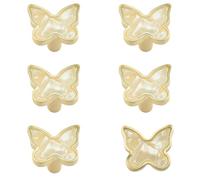 MOROBOR Decorative White Butterfly Kitchen Cabinet Knobs, 6 Pack Creative Dresser Drawer Pulls Furniture Cupboard Door Pull Handles Single Hole Zinc Alloy Knobs Furniture Accessories