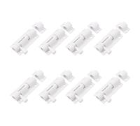 MOROBOR Door Security Slide Latch Locks, 2inch Thickened Stainless Steel Sliding Door Lock with Screws Slide Doors Bolt Lock for Home Yard(White-8PCS)