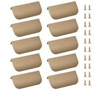 MOROBOR Finger Edge Pull, 10 PCS Rounded Edge Drawer Handle, Aluminum Alloy Invisible Handle for Cabinet Hardware Drawer, 80 mm/Bronze
