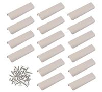 MOROBOR Finger Edge Pull, 16pcs Concealed Handle Modern Style Drawer Handle, Curved Aluminum Alloy Invisible Handles for Cabinet Hardware Drawer,120mm/Cashmere Gray