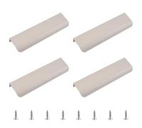 MOROBOR Finger Edge Pull, 4pcs Concealed Handle Modern Style Drawer Handle, Curved Aluminum Alloy Invisible Pulls Wardrobe Handles for Cabinet Hardware Drawer, 80mm/Cashmere Gray