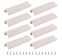 MOROBOR Finger Edge Pull, 8pcs Concealed Modern Style Drawer Handle, Right Angle Aluminum Alloy Invisible Wardrobe Handle for Cabinet Hardware Drawer,120mm/Cashmere Gray