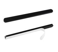 MOROBOR Long Self-Stick Sliding Door Handle, 2 Pcs Closet Door Finger Pull Aluminum Alloy Invisible Door Handle for Sliding Barn Drawer Cupboard Wardrobe/Black