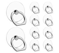 MOROBOR Ring Buckle, 10pcs Ring Self Adhesive Dresser Knobs Ring Drawer knob, Metal Ring Pull Handles, Hardware Drawer Pulls Rings for Cabinet Kitchen Dresser Cupboard Bathroom Wardrobe(Sliver)
