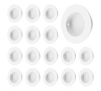 MOROBOR Round Finger Pull, 16 Pcs White Flush Pulls Recessed Handles Invisible Stainless Steel Door Handle for Sliding Barn Cabinet Drawer Cupboard Wardrobe/50mm