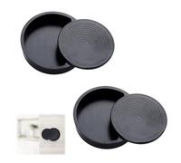 MOROBOR Round Recessed Finger Pull, 2 Pcs Closet Door Finger Pulls Flush Pull Door Handle Invisible Kitchen Cabinet Handles for Sliding Barn Door Drawer Cupboard Wardrobe/Black