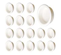 MOROBOR Round Self-Stick Sliding Door Handle, 16 Pcs Closet Door Finger Pull Plastic Invisible Doors Handles for Sliding Barn Drawer Cupboard Wardrobe (Bright White)