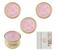 MOROBOR Round Sliding Door Pulls, 4 Pack Self-Stick Finger Pull Handle Creative Single Hole Zinc Alloy Knobs for Sliding Doors Wardrobe Drawer Cabinet