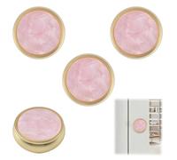 MOROBOR Round Sliding Door Pulls, 4 Pack Self-Stick Finger Pull Handle Modern Instant Creative Single Hole Zinc Alloy Knobs for Sliding Doors Wardrobe Drawer Cabinet