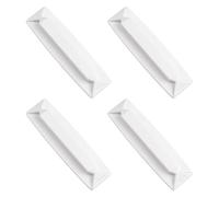 MOROBOR Self-Stick Instant Cabinet Drawer Handle,4PCS Plastic Sliding Door Auxiliary Helper with Adhesive for Kitchen Bathroom Window Door Refrigerator Toilet Lid(White)
