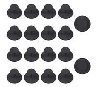 MOROBOR Self-Stick Knobs Pull Handle, 20pcs Plastic Handles for Drawers, Cabinets, Wardrobes - Auxiliary Pulls (Black)