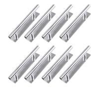 MOROBOR Self-Stick Push Pull Helper, 8pcs Silver Plastic Convenient Opening Stick-on Handles with Plate for Kitchen Cabinet Window Sliding Closet Door Wardrobe