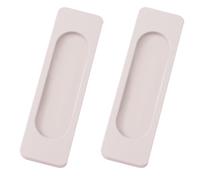 MOROBOR Self-Stick Rectangular Sliding Door Pulls, 2pcs Aluminum Alloy Flush Pull Punch-Free Handle for Sliding Barn Door Windows(Cashmere Grey, 100mm)
