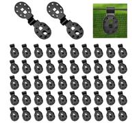 MOROBOR Shade Cloth Plastic Clips, 50 PCS Oval Shade Netting Black Clips Plastic Sunshade Clips Oval Shade Cloth Plastic Clips for Greenhouse Outdoor Garden Agricultural