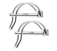 Morobor Stainless Steel 316 Quick Lock Release Pin, 2pcs Coupler Safety Pin, Double-line D-pin for Farm Trailers Wagons Lawn Hitches and Garden