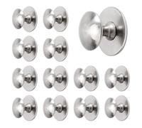 MOROBOR Stainless Steel Drawer Knobs, 12pcs Self-Stick Instant Cabinet Handle Pulls Adhesive Sliding Door Stick On Handle with Mounting Screws for Glass Cabinet Cupboard Drawer(35mm*25mm)