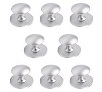 MOROBOR Stainless Steel Drawer Knobs,8pcs Self-Stick Instant Cabinet Pulls Adhesive Sliding Door Handle with Mounting Screws for Glass Cabinet Cupboard Drawer (35mm*25mm)