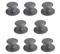 MOROBOR Stainless Steel Drawer Knobs,8pcs Self-Stick Instant Cabinet Pulls Adhesive Sliding Door Handle with Mounting Screws for Glass Cabinet Cupboard Drawer (Starry Sky Gray)