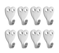 MOROBOR Stainless Steel Hook, 8 pcs Heavy Duty Wall Mounted Racks Utility Hooks Outdoor and Indoor Hanging with Screws for Bath Towels Robes Coats Clothes Keys Bags