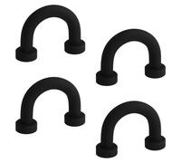 MOROBOR Stainless Steel Solid Round Handle, 4PCS 33mm Hole Centers U-Shaped Cabinet Hardware Pull Metal Door Pull for Bedroom Bathroom Kitchen Cabinets Door/Black