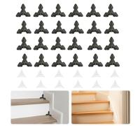 MOROBOR Stair Dust Inner Corners, 48pcs Stair Corner Protectors Decorative Stair Corner Dust Guards Metal Furniture Guard Edge for Cabinet drawer Desk Jewelry Box(Bronze)