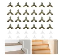MOROBOR Stair Dust Inner Corners, 48pcs Stairs Corner Protectors Decorative Stair Corner Dust Guards Zinc Alloy Furniture Guard Edge for Cabinet drawer Desk Jewelry Box(Bronze)