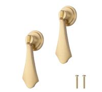 MOROBOR Teardrop Cabinet Pulls, 2pcs Solid Brass Kitchen Cabinet Knobs Single Hole Pendant Pull with Mounting Screw for Drawer Closet Dresser Cupboard Wardrobe Furniture/Maple Leaf Shape
