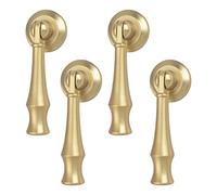 MOROBOR Teardrop Cabinet Pulls, 4pcs Solid Brushed Gold Pendant Handles Knob Zinc Alloy Handles Knobs with Mounting Screw for Cabinets Drawer Door Furniture Decorative/Bamboo Knots Shape