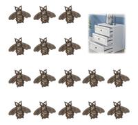 MOROBOR Vintage Bee Knobs, 16pcs Metal Zinc Alloy Single Hole Knobs Creative Furniture Handle with Screws for Cabinet Wardrobe Drawer Dresser