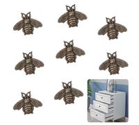 MOROBOR Vintage Bee Knobs, 8pcs Metal Zinc Alloy Single Hole Knobs Creative Furniture Handle with Screws for Cabinet Wardrobe Drawer Dresser