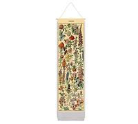 MOROBOR Vintage Flower Wall Hanging, Wildflower Tapestry with Botanical Tassel for Bedroom and Living Room Decoration, 52 x 13 Inch