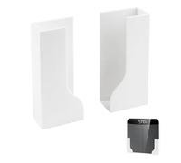 MOROBOR Weight Scale Holder, 2 Pcs Self Adhesive White Smart Scale Stand Adjustable Plastic Wall Storage Bracket Fit for Home Gym Bedroom Dresser Dorm RVs Pantry
