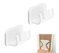 MOROBOR Weight Scale Holder, 2pcs Self Adhesive Smart Scale Stand Space Saving Wall Mount Organizer Plastic Storage Bracket Fit for Home Gym Bedroom Kitchen Dorm RVs Pantry/White