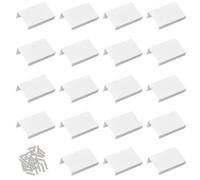 MOROBOR White Mini Finger Edge Pull, 20 PCS Concealed Handle Modern Style Drawer Handles, Right Angle Aluminum Alloy Invisible Wardrobe Knobs for Cabinet Hardware/50 mm