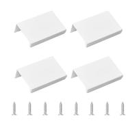 MOROBOR White Mini Finger Edge Pull, 4 PCS Concealed Handle Modern Style Drawer Handle, Right Angle Aluminum Alloy Invisible Wardrobe Knobs for Cabinet Hardware Drawer/50 mm