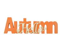 MOROBOR Wooden Hello Autumn Sign, 1 Pcs Autumn Decorations Creative Ornaments Wood Sign for Family Room Decor Party Indoor & Outdoor Spring Table Top Party Decoration