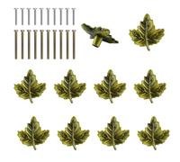 MOROBOR Zinc Alloy Maple Leaf Bronze Knobs, 10Pcs Drawer Knob Pull Handle with Screws Hardware Accessories Kitchen Handle for Cabinet Door Pulls Furniture Decoration Pull