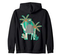 Moroccan Arabic Camel Tour Blanket Pattern Palm Trees Travel Zip Hoodie