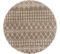 Moroccan Beige Shaggy Rug | 1020 - Ø 120 cm