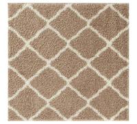 Moroccan Beige Shaggy Rug | 720 - 120X120 cm
