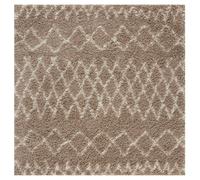 Moroccan Beige Shaggy Rug | 920 - 120X120 cm