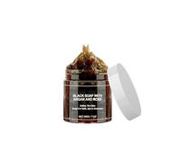 Moroccan Black Beldi Soap, Moroccan Body Scrub, Soap with Argan Oil and Rose, African Soap, Made from Natural Ingredient (Black, 1)
