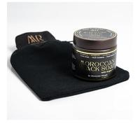 Moroccan Black Beldi Soap with Argan Oil, (Moroccan Black Hammam Soap Scrub), plus genuine Moroccan Kessa Glove all crafted in Morocco.